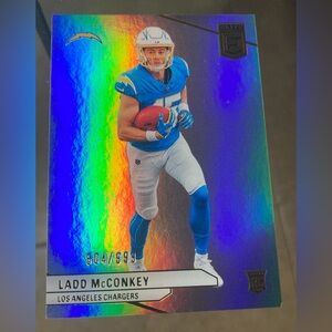 Ladd McConkey 2024 Panini Donruss Elite Rookies RC 504/999 #126 Chargers Card